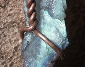 Labradorite Into Your Destiny Pendent, on Leather, Necklace, By Cosmic Soul Gems,