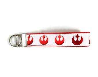 I Rebel key fob, Star Wars Rebels key chain, wristlet keychain, Fabric Wristlet, Key Ring, Stocking Stuffer, Teacher Appreciation Gift,