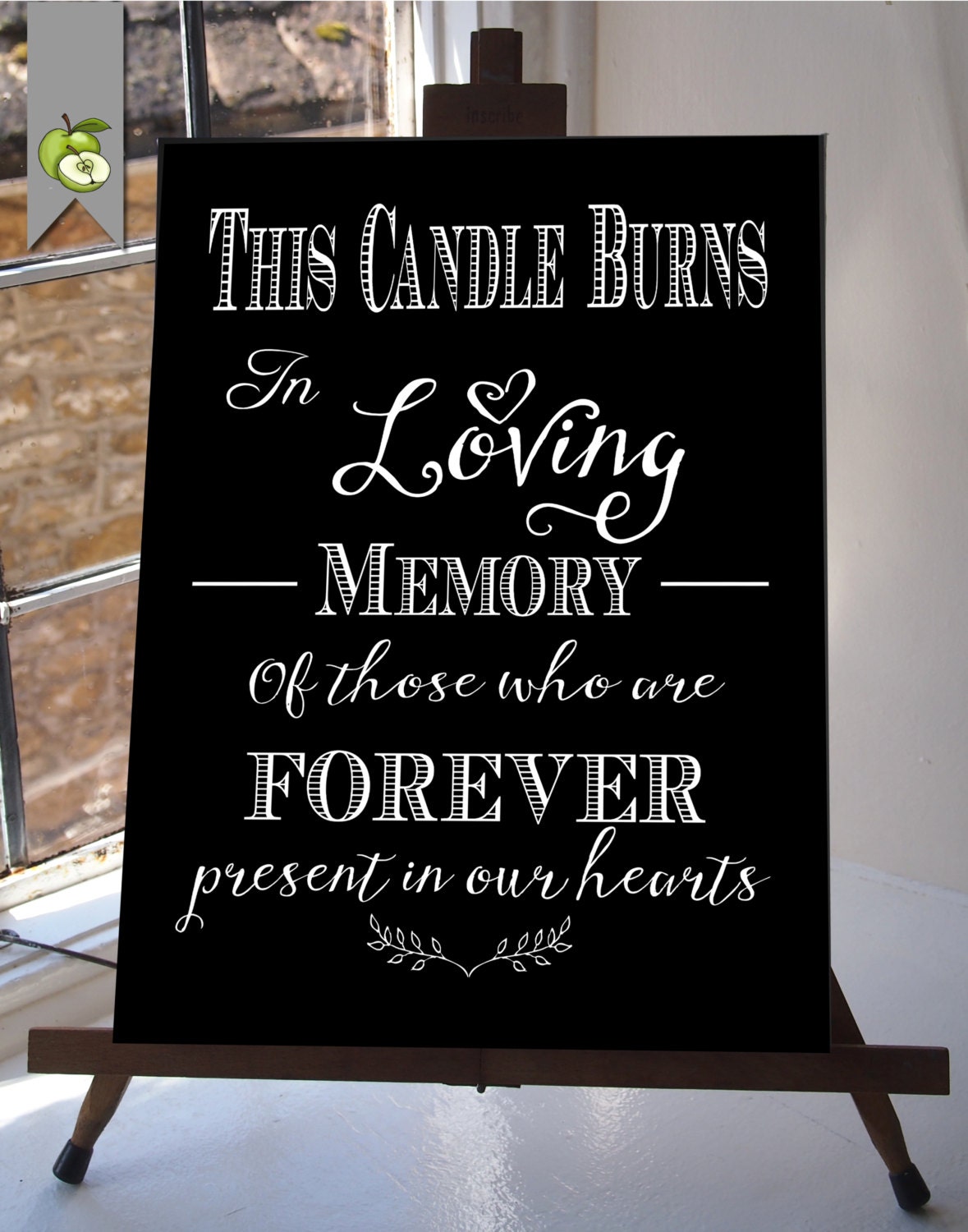 Download This Candle Burns In Loving Memory Wedding Sign Memorial