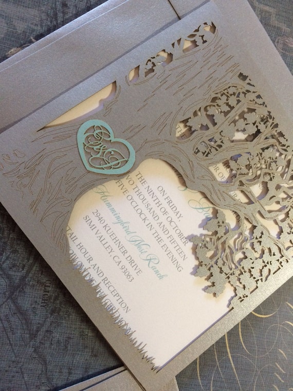 Die Cut Tree Wedding Invitations 5