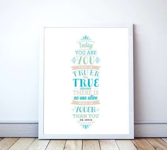Dr Suess quote printable art quote poster digital download