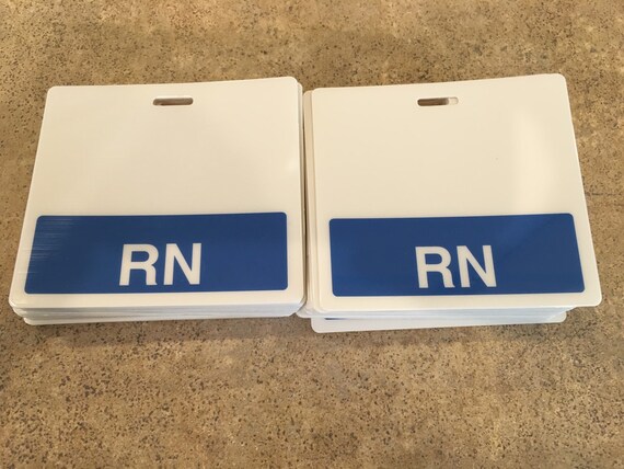Blue RN Badge Tag Horizontal Blue RN Badge Tag Horizontal