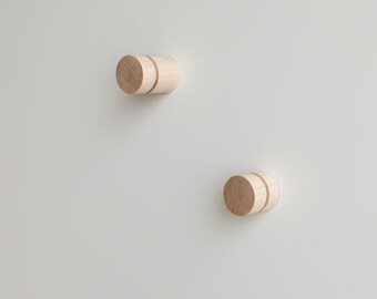 Maple Cut Dowel Wall Knob Set - Wood Wall Hook