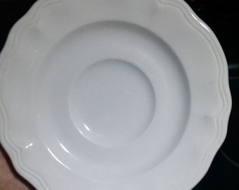 Vintage 60's Federalist Ironstone Saucers (2) - Farmhouse Decor