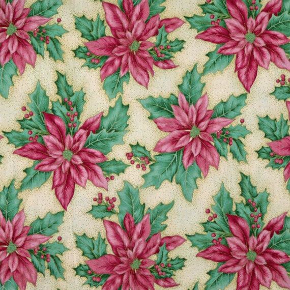 1/2 YARD Quilting Cotton Christmas Print Fabric Hoffman