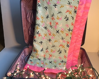Jazzy Jacks Baby Blanket - Baby Shower Gift - Toddler Blankie - Minky Blanket - Minky Baby Blanket -Satin Trim Blanket