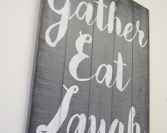 Eat Wall Decor gather eat laugh pallet sign dining room wall decor kitchen Eat Wall Decor gather eat laugh pallet sign dining room wall decor kitchen