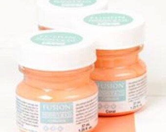 Fusion Mineral Paint - Coral Furniture Paint - Coral Orange - No Waxing Needed - Environmentally Friendly