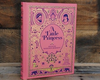 Hollow Book Safe - A Little Princess - Pink and Gold Leather Bound