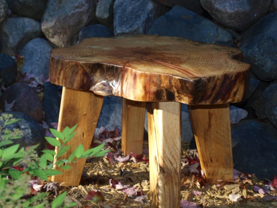 Log Table Log Slice Table Large White Pine Log by JLVWoodDesigns