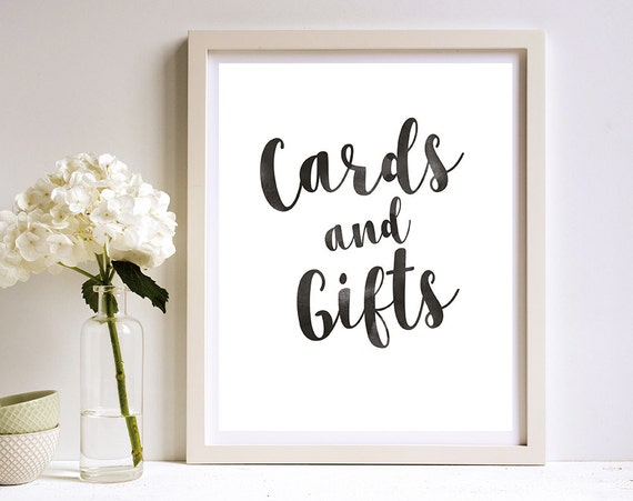 Cards &amp; Gifts Sign Printable 8x10 sign Cards and Gifts
