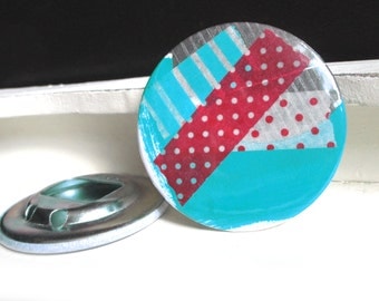 Collage bottle opener, 2.32'' , handmade