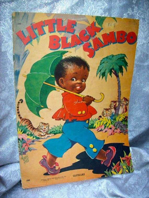 Vintage 1942 Little Black Sambo Cloth-like Soft