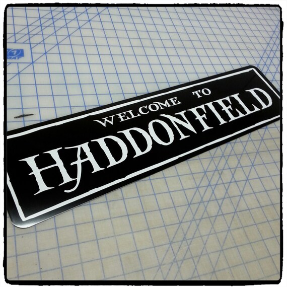 Halloween to Haddonfield Aluminum Sign