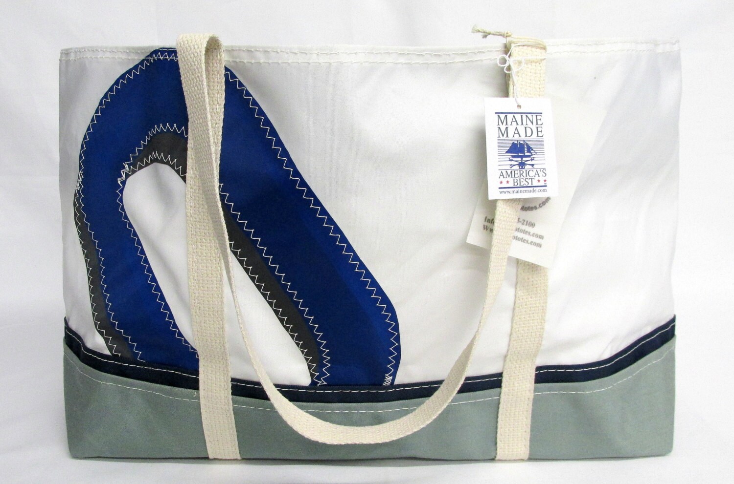 Sailcloth bag recycled sails sail tote nautical bag