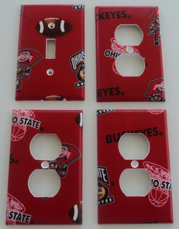 Ohio State Buckeyes Light Switch Plate Outlet Cover Wall Decor