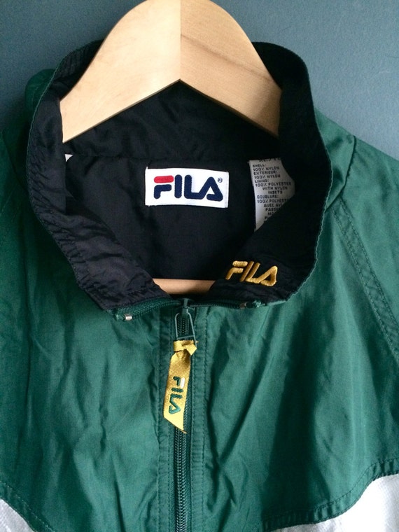 XL 90s Fila Windbreaker Vintage Fila Jacket by BunLoveOneLove