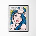 I Kissed a Girl Katy Perry Pop Art Lyrics Poster Comic