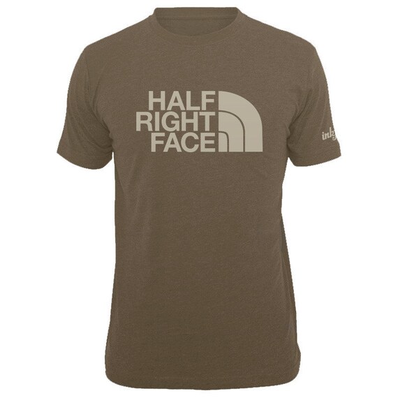 Half Right Face Coyote Brown Duty Shirt by Inkfidel on Etsy
