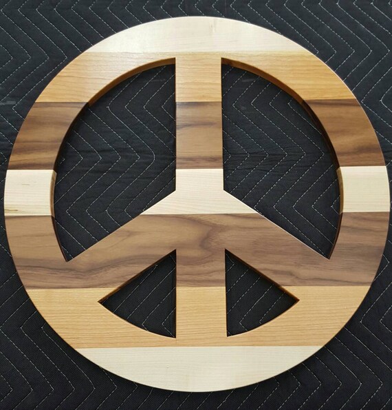 Wall Art Wooden Peace Sign