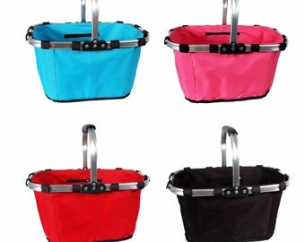 Folding Market Tote - Great For Picnic Shopping & Sports Collapsible Basket