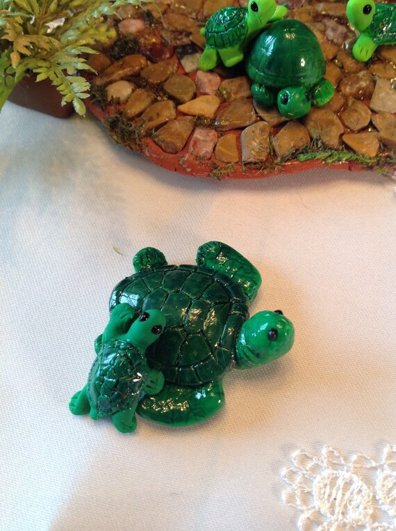 Miniature Sea Turtle Terrarium Decor Fairy Garden Decor Miniature Sea Turtle Terrarium Decor Fairy Garden Decor
