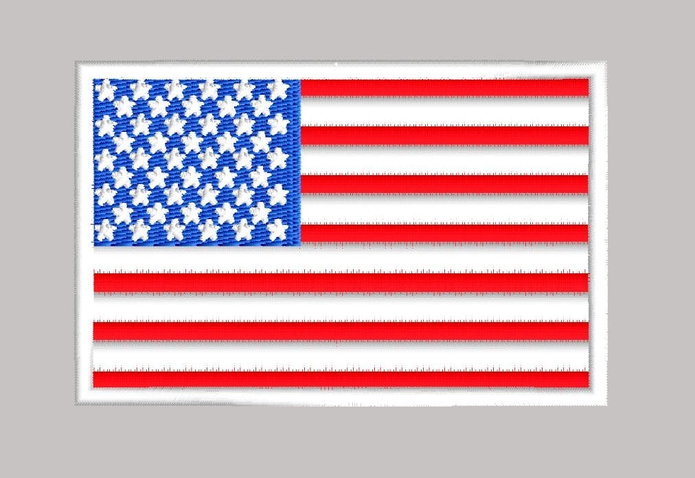 Embroidery File of an American flag 4 inches from SweetasLemonandHoney