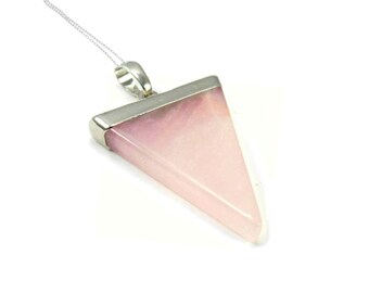 Rose Quartz Necklace, Pink Necklace, Raw Stone Necklace, Gift For Women, Rose Quartz Jewelry, Semi Precious Stone Jewelry, Romantic Gifts