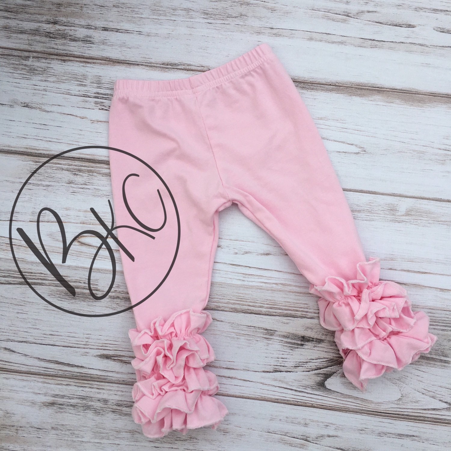 Icing Ruffle Leggings Baby and Toddler Pants in Mint Light