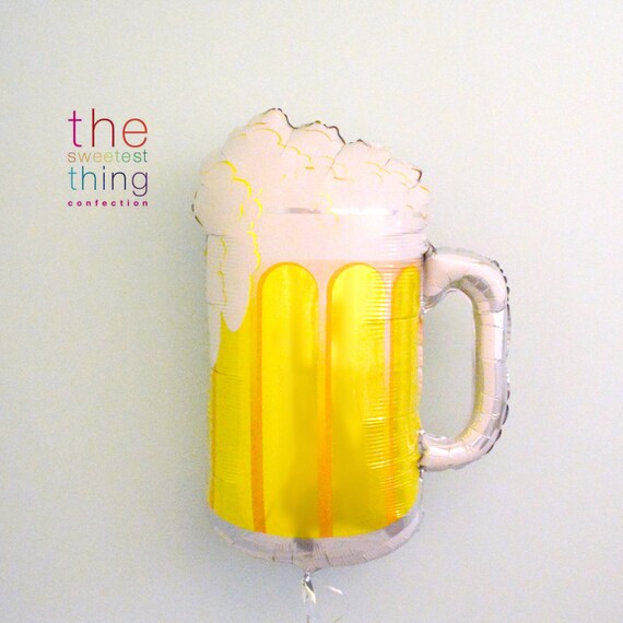 34 beer mug balloon by THESWEETESTTHINGCON on Etsy