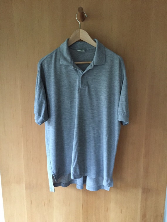 Vintage 90's LEVIS Classic Grey Polo T Shirt by TheDarkContinent