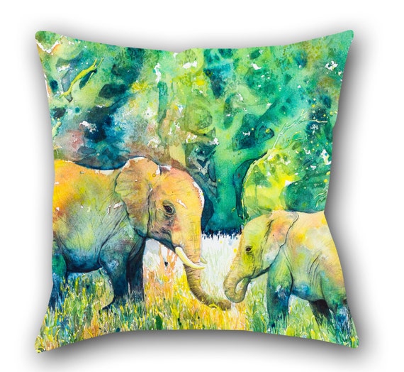 yellow elephant pillow