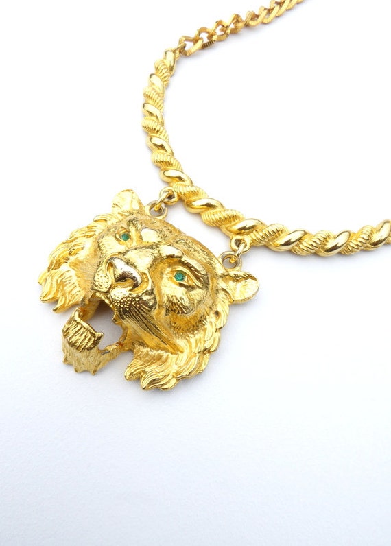 Necklace Vintage Pauline Rader Couture Lion Runway Necklace