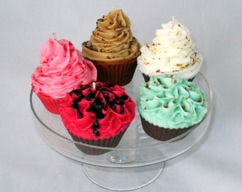 Cupcake candle, pillar candle, bakery candle, choose scent, party candle, birthday candle, dessert candle, fake food, food candle