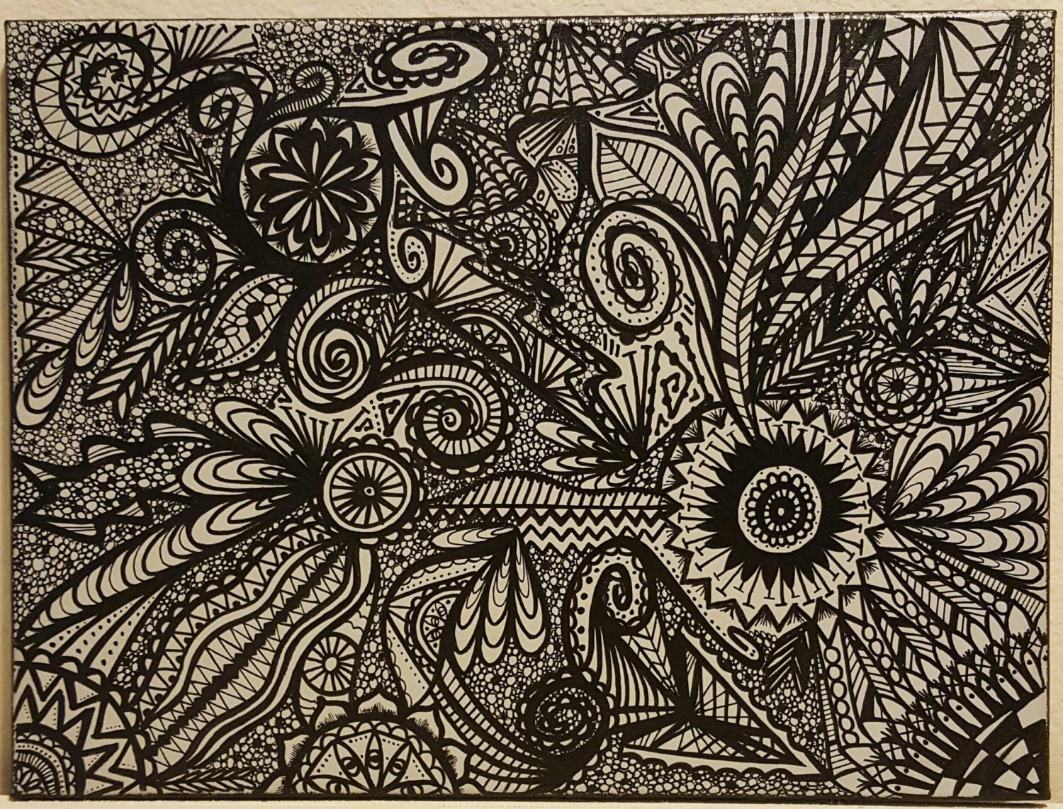 Zentangle zentangle painting zentangle art canvas