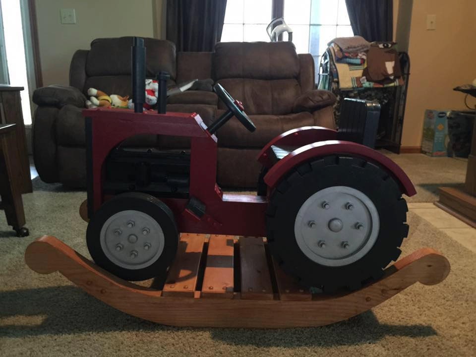 Wooden Tractor Rocking Chair