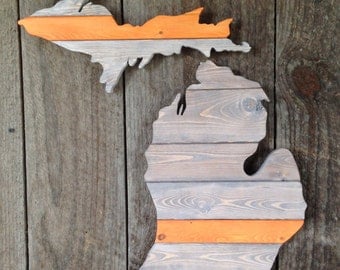 Michigan Wall Art hand cut wooden michigan wall art: the leland Michigan Wall Art hand cut wooden michigan wall art: the leland