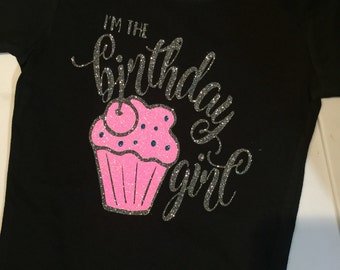 Cupcake Shirt girls cupcake shirt Birthday top pink