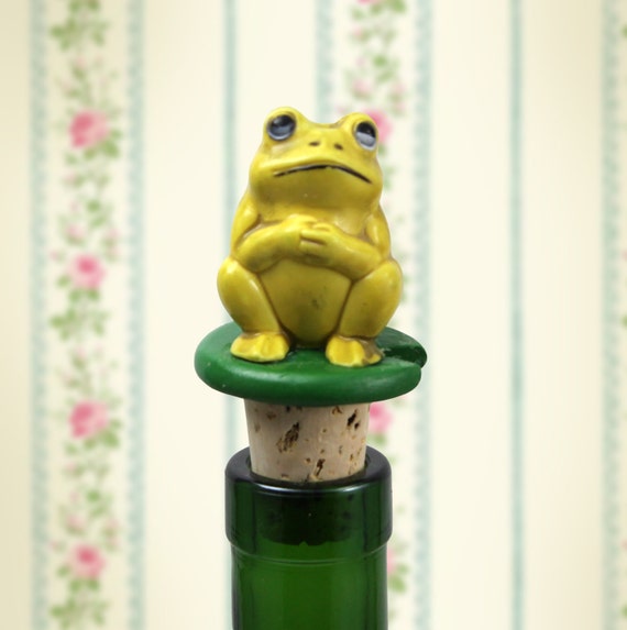 Bottle Stopper Frog Figurine