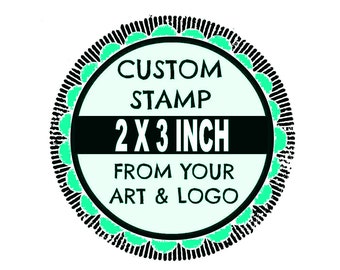 Custom Stamp - Custom Logo Stamp - Custom Rubber Stamp - Branding Stamp 2x3 inches