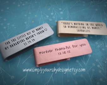Money Clip,Engraved Money Clip,Personalized Money Clip,Gift for Him,Dad Gift,Husband Gift,Men's Anniversary,Men's Accessory,Men's Christmas