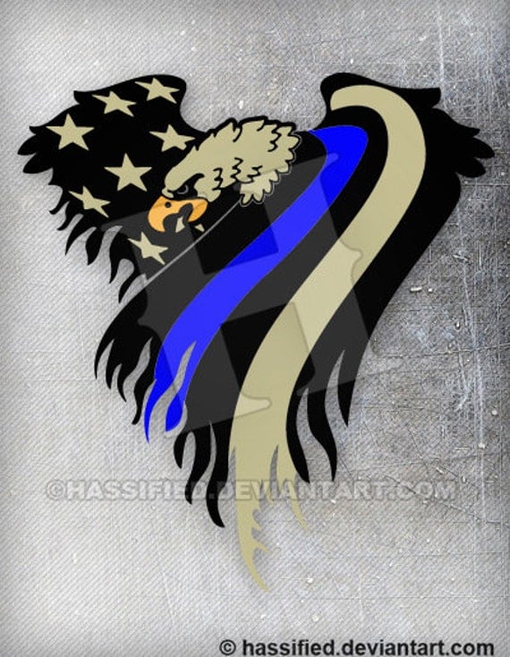 Download American Eagle Flag Law Enforcement printable vector art