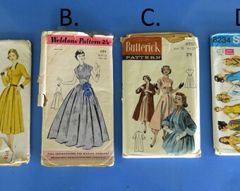 Vintage Women's Clothing Sewing Patterns- Sold Individually