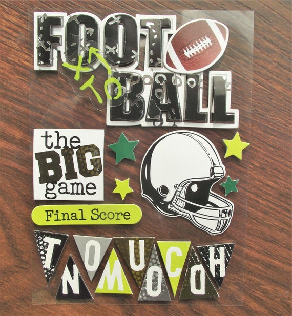 FOOTBALL STICKERS3D Football StickersSCRAPBOOK