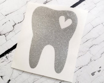 Dental Hygienist Decal, Tooth Decal, Dentist Hygienist Sticker, Monogram Decal, Car Window Decal, Vinyl Sticker, Dental Assistant