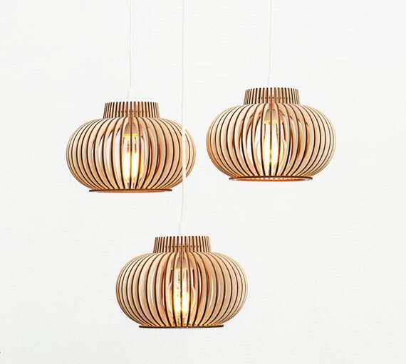 Already ASSEMBLED set of 3 lamps / set of three lamps / set of