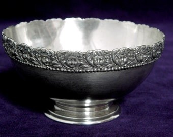 Antique Angels Tiffany & Co Silver. Art Nouveau Cherubs. Easter. Solid Silver Bowl. Vintage Silverware. Home Decor. Charles L. Tiffany. Rare