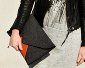 MacBook 12" case clutch cow italian leather merino wool felt perfect protection timeless design zippered pocket