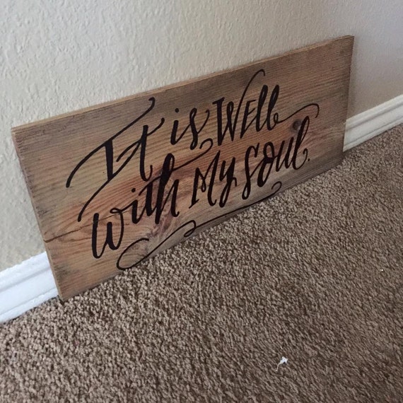 It Is WellRusticWooden Sign by TastefulTimber on Etsy