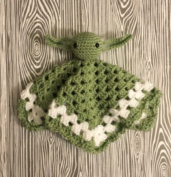 Crochet Baby Yoda Inspired Lovie/Security Blanket